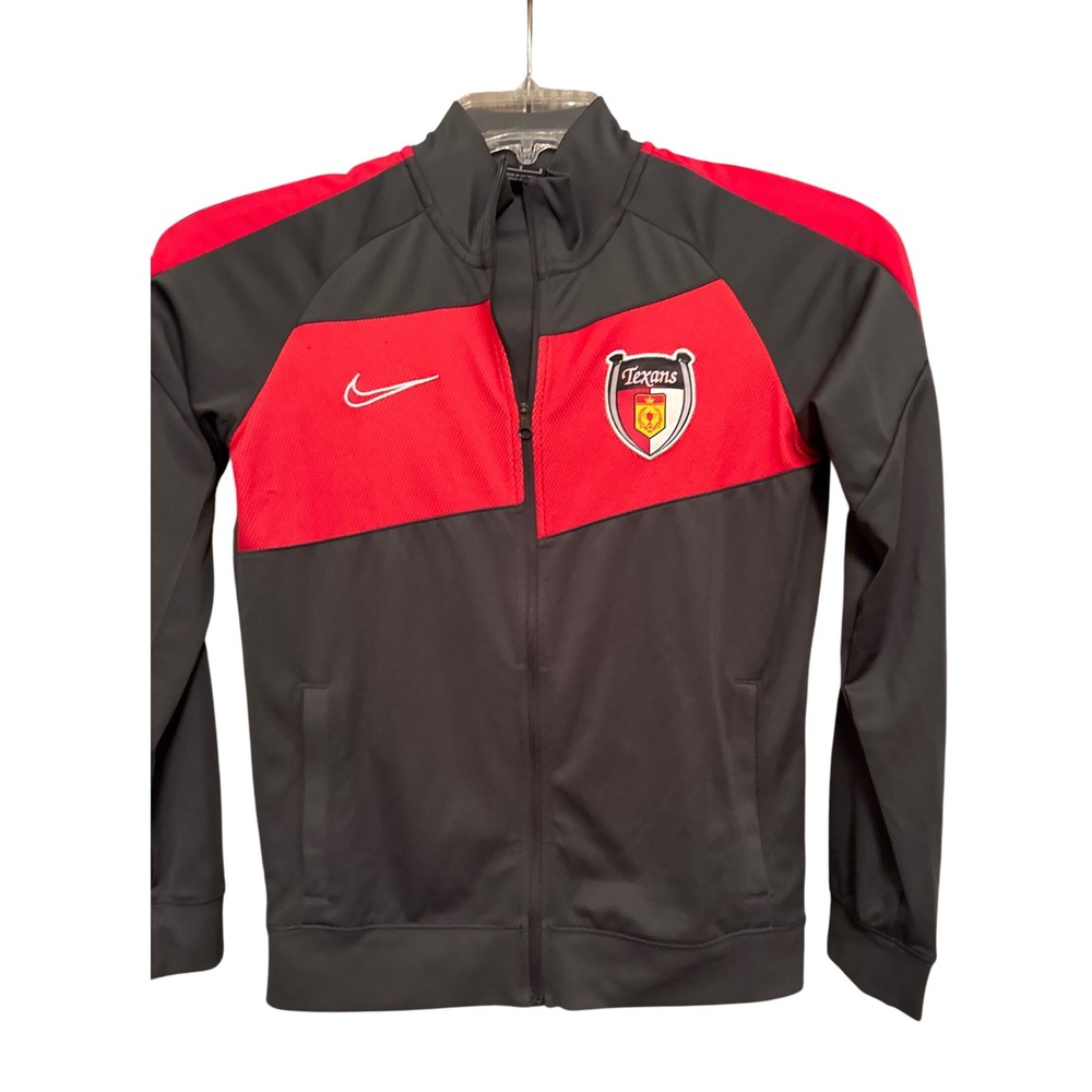 Kids Nike Texans Soccer‎ Track Jacket Dri-FIT Full Zip Red Black Size L